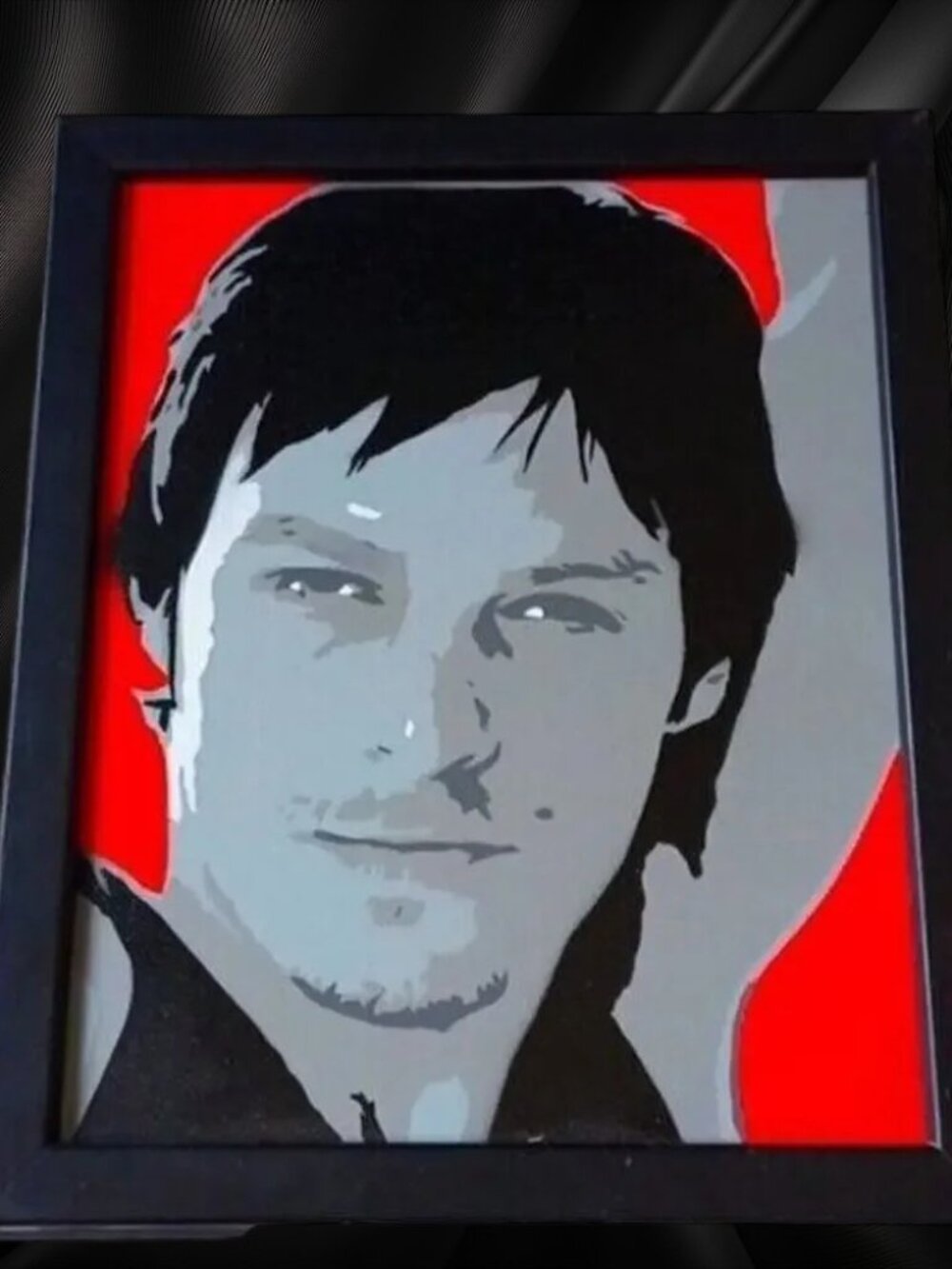 Norman Reedus Framed Picture, Wall Decor, 90s style Decor, Painting Retro Decor